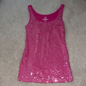 Old Navy Medium Pink Sequin Tank top